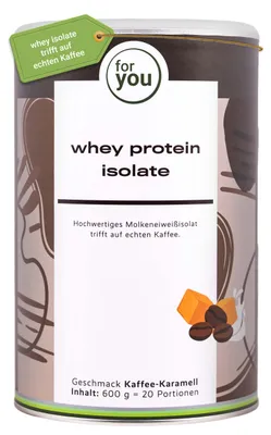 Produktbild von for you whey protein isolate - Kaffee-Karamell