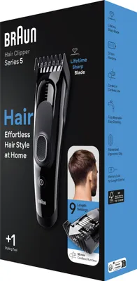 Produktbild von Braun HC5310, Schwarz, 3 mm, 2,4 cm, Kopf, Akku, 50 min