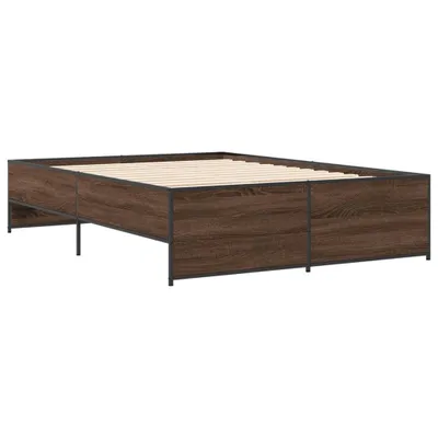 Produktbild von Bettgestell Braun Eichen-Optik 120x190 cm Holzwerkstoff Metall