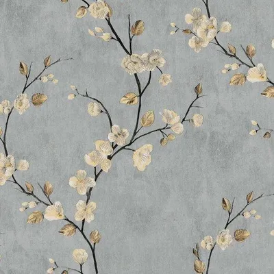 Productafbeelding van Zelfklevend Behang met Bloemen en Bladeren - Vintage Wandpapier 44x1000 cm