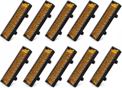 Productafbeelding van 10 stuks reflectoren voor fiets, reflectoren voor veiligheid 's nachts, kattenoog, voor standaard fietspedalen