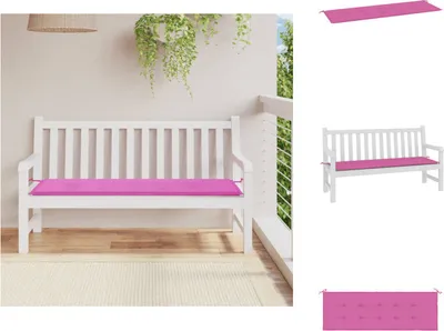 Immagine prodotto di vidaXL Cuscino per panchina da giardino Rosa 150x50x3 cm Tessuto Oxford - Cuscino per seduta