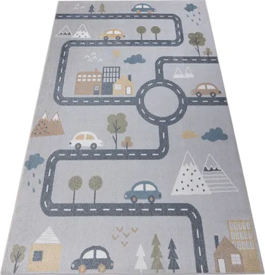 Produktbild von Teppich BONO 726 Straße, Stadt hellgrau / creme Grau 200x290 cm