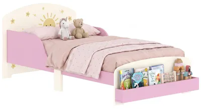 Immagine prodotto di AIYAPLAY Letto per Bambini 3-8 Anni Basso in Legno con Spazio Contenitore e Sponde Laterali, 150x77x60 cm, Rosa