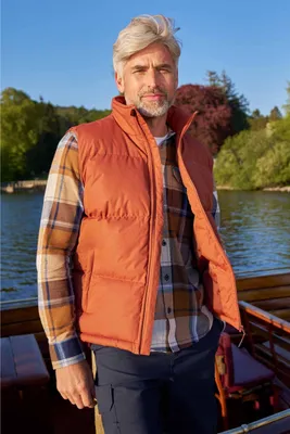 Productafbeelding van Mountain Warehouse - "Rock" Gilet (bodywarmer) met isolatie voor heren, model MW519 (XL), donker oranje