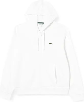 Produktbild von Lacoste Herren Sweatjacke mit Kapuze und durchgehendem Reißverschluss, weiß