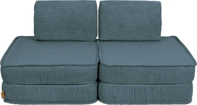 Zdjęcie produktu dla Sofa do pokoju dziecięcego - sofa do zabawy dla dzieci, sofa dziecięca Pocket Sofa Basic, Aesthetic, turkusowa