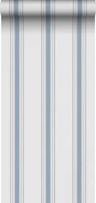 Obrázek produktu pro Sanders & Sanders tapeta pruhy modrá a šedá 53 cm x 10,05 m