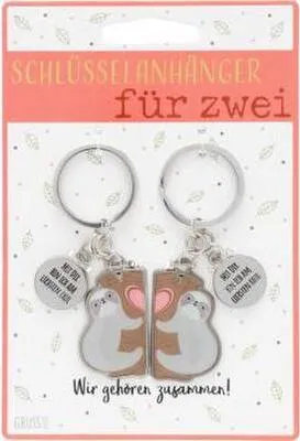 Produktbild von Paar-Schlüsselanhänger "Faultier"