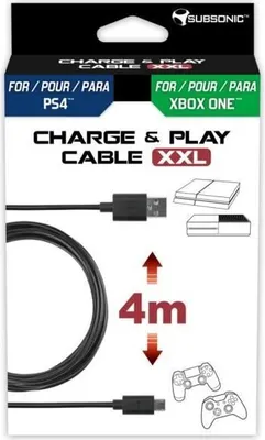 Productafbeelding van Subsonic SA5355, 4 meter, USB-A, Micro-USB-A, USB 2.0, Mannelijk/mannelijk, Zwart