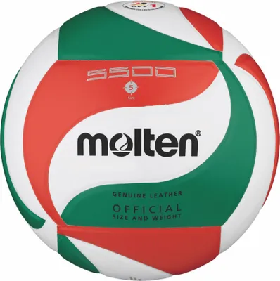 Zdjęcie produktu dla molten Piłka do siatkówki DVV 1 biała/zielona/czerwona rozmiar 5