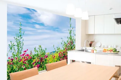 Produktbild von Vlies Fototapete KRAUT UND HIMMEL 375 x 250 cm (inkl. Kleister) - Vlies Tapete, Wandtapete, Wandbilder - Tapete für Wohnzimmer Schlafzimmer, Büro, Küche - Montagefertig