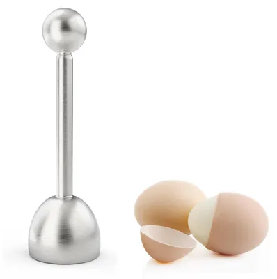 Eieropener aus Edelstahl, Eierschalenknacker, 13 cm, silber