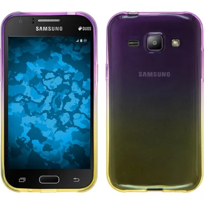 Produktbild von PhoneNatic Case kompatibel mit Samsung Galaxy J1 (2015 - J100) - Design:05 Silikon Hülle Ombrè + 2 Schutzfolien