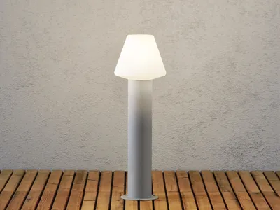 Produktbild von Konstsmide Barletta grau lackiertes Aluminium, opales Acrylglas 7272-302