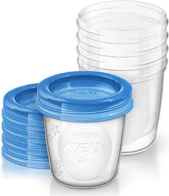 Zdjęcie produktu dla Philips AVENT Pojemniki do przechowywania SCF619/05 5 sztuk, Zjednoczone Królestwo, 180 ml