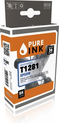 Zdjęcie produktu dla wkład do drukarki pureINK EPT1281BK BLK