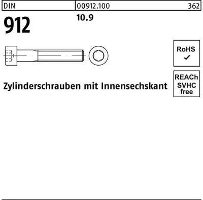 Produktbild von Reyher  Zylinderschrauben DIN 912 10.9 M 18 x 150 (25 Stück)