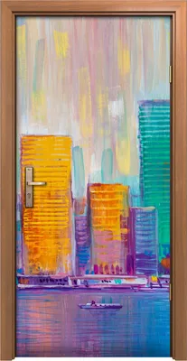 Produktbild von Türposter 90x200 cm Türaufkleber Türtapete Türfolie Klebefolie Landschaft Architektur Stadt