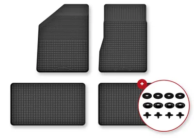Zdjęcie produktu dla Dywaniki gumowe do Renault Espace IV 2002-2012 – 4 szt., czarne, dobierane – Wielganizator Semi-Universal