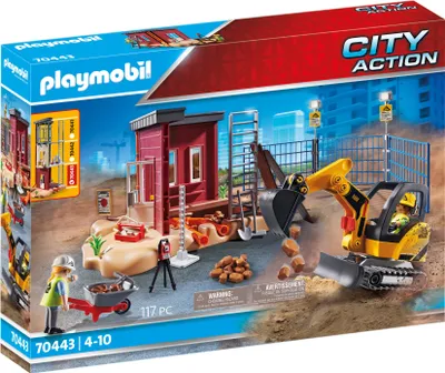 Produktbild von PLAYMOBIL City Action 70443 Minibagger mit Bauteil