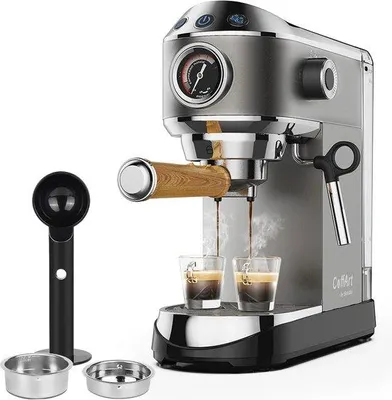 Obrázek produktu pro Poloautomatický espresovač 20 barů, 1,1 l, nerezová ocel