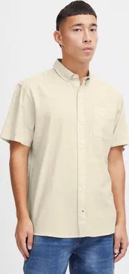 Produktbild von Blend He BHShirt Herren Kurzarmhemd Hemd Herrenhemd Button-Down-Kragen 70% Baumwolle, 30% Leinen regular fit