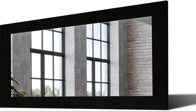 Produktbild von 180x70 Rechteckig Rustikale Wandspiegel mit Rahmen massivholz Eichenholz Horizontal | Individuell Spiegel Nach Maß | LDR224 Oak Black Gealterte Oberfläche