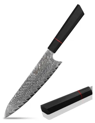Obrázok produktu pre Japonský kuchársky nôž, 20,5 cm, damascénska oceľ VG10, rukoväť z materiálu G10, darčeková krabička
