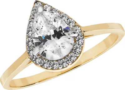 Produktbild von Eleganter 9 Karat (375) Gold Damen - Ring mit Zirkonia (synth.), 59 (18.8); TRS18645RSR