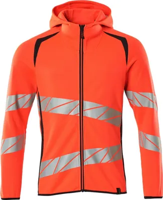 Produktbild von MASCOT® Kapuzensweatshirt mit Reißverschluss 19284-781-22210 Hi-vis Rot/Schwarzblau L