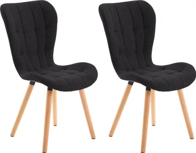 Produktbild von 2er Set Esszimmerstuhl Elda, Farbe:creme, Grundmaterial:Kunstleder