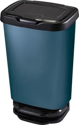 Image de Poubelle Famanu, 40 litres, bleu mat