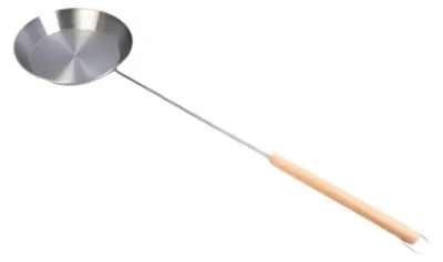 Produktbild von Grill Pfanne Camping mit 65 cm langem Griff Holzgriff Bratpfanne für Lagerfeuer Feuerstelle Outdoor