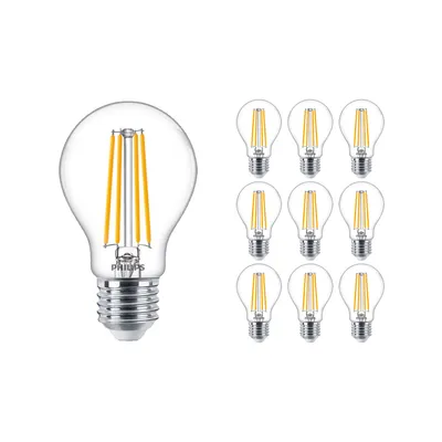 Produktbild von Mehrfachpackung 10x Philips MASTER Value LED Glühbirne E27 Birne Klar 5.9W 806lm - 927 Extra Warmweiß | Höchste Farbwiedergabe - Dimmbar - Ersatz für 60W