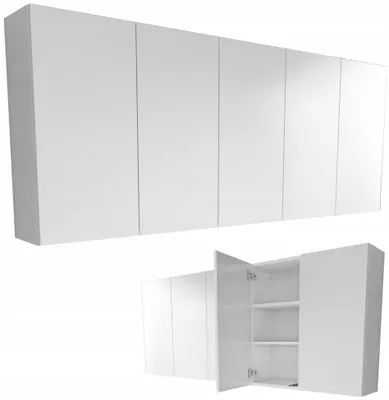 Produktbild von Hängende Badezimmerkommode 200x80 cm in mattem Weiß