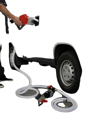 Obrázok produktu pre Prečerpávacia čerpadlo na naftu, 12 V, 50 l/min, červené