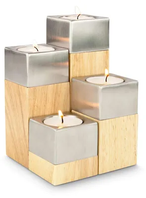Immagine prodotto di ROMINOX - Set da regalo con 4 portacandele // Luce - Quattro portacandele dal design moderno