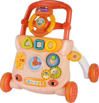 Produktbild von Baby Spiel- und Laufwagen,Lauflernwagen mit Musik,Babywalker Schiebewagen Babyspielzeug Für Kinder von 12-24 Monaten Rosa