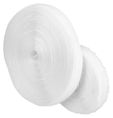 Produktbild von 10 m Klettband zum Nähen 20mm, Flausch- & Hakenband Set, Klettverschluss Weiss