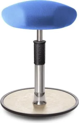 Produktbild von Sitz- Stehhocker Free Regular Triangel Gestrick Hellblau Chrom /cremeweiß.