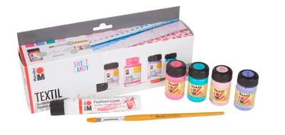 Produktbild von Marabu 171600096, Blau, Lila, Magenta, Pink, Textilfarbe, Flüssigkeit, 60 ml, 4 Stück(e)