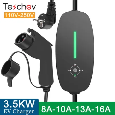 Produktbild von Ladekabel für Elektroautos, 3,5 kW, Stecker Typ 1 – Tragbarer EV-Ladegerät – 1,75 kg