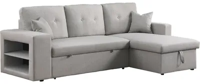 Immagine prodotto di Divano letto angolare/reversibile "Axel" - 3 posti - Grigio chiaro