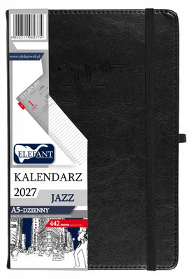 Obrázek produktu pro Kalendář Jazz 2027, formát A5, černý, denní