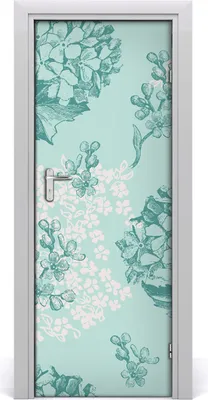 Produktbild von Tulup Türaufkleber 75x205 cm Dekorative Aufkleber Selbstklebend Wasserdichte Tapete Abnehmbar Schlafzimmer Wohnzimmer Wohnkultur - Hortensie