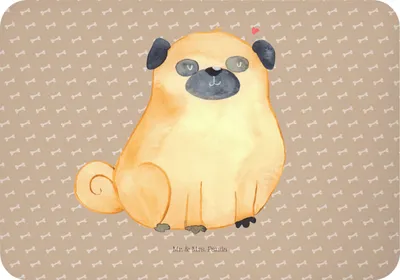 Produktbild von Mr. & Mrs. Panda magnet Mops - Hundeglück - Geschenk, Hund, Knuffig, Pinnwandmagnet, Kühlschrankmagnet, whiteboardmagnet, haftmagnet, rechteckmagnet, Sprüche, Vierbeiner