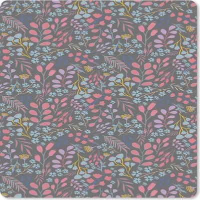 Produktbild von MuchoWow® Mauspad Mousepad Blumen - Pastell - Gestaltung - Natur 20x20 cm - Mousepads - Maus Mat - Pad - Mausunterlage - Desk Mat - Bureauartikeln