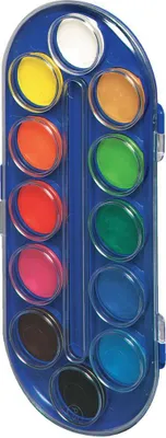 Produktbild von 12er Deckfarbkasten / Malkasten / Tuschkasten