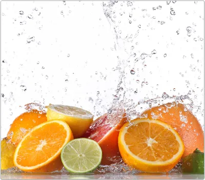 Produktbild von Spritzschutz Herdabdeckplatte Schneidebrett aus Glas Zitrusfrüchte auf Splash 1-Teilig (60x52cm)